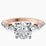 Pre-Designed 18kt Rose Gold Pamela Eternity Side Stone Lab Diamond Ring