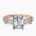Chrizan Round & Pear Side Stone Lab Diamond Engagement Ring in 10kt Rose Gold