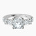 Chrizan Round & Pear Side Stone Lab Diamond Engagement Ring in 10kt White Gold
