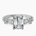 Chrizan Round & Pear Side Stone Lab Diamond Engagement Ring in 18kt White Gold