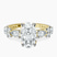 Pre-Designed 10kt Yellow Gold Chrizan Round & Pear Side Stone Lab Diamond Ring