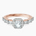 Pre-Designed 18kt Rose Gold Rachel Halo Side Stone Lab Diamond Ring