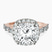 Pre-Designed 18kt Rose Gold Rachel Halo Side Stone Lab Diamond Ring