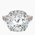 Pre-Designed 18kt Rose Gold Rachel Halo Side Stone Lab Diamond Ring