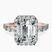 Pre-Designed 14kt Rose Gold Rachel Halo Side Stone Lab Diamond Ring