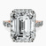 Pre-Designed 14kt Rose Gold Rachel Halo Side Stone Lab Diamond Ring