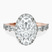 Pre-Designed 10kt Rose Gold Rachel Halo Side Stone Lab Diamond Ring