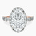 Pre-Designed 18kt Rose Gold Rachel Halo Side Stone Lab Diamond Ring