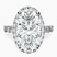 Pre-Designed 10kt Rose Gold Rachel Halo Side Stone Lab Diamond Ring