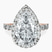 Pre-Designed 18kt Rose Gold Rachel Halo Side Stone Lab Diamond Ring