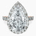 Pre-Designed 10kt Rose Gold Rachel Halo Side Stone Lab Diamond Ring