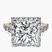 Pre-Designed 14kt Rose Gold Rachel Halo Side Stone Lab Diamond Ring