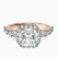 Pre-Designed 18ct Rose Gold Rachel Halo Side Stone Lab Diamond Ring