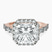 Pre-Designed 18kt Rose Gold Rachel Halo Side Stone Lab Diamond Ring