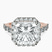 Pre-Designed 14kt Rose Gold Rachel Halo Side Stone Lab Diamond Ring