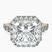 Pre-Designed 14kt Rose Gold Rachel Halo Side Stone Lab Diamond Ring