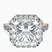 Pre-Designed 14kt Rose Gold Rachel Halo Side Stone Lab Diamond Ring