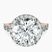 Pre-Designed 10kt Rose Gold Rachel Halo Side Stone Lab Diamond Ring
