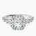 Rachel Halo Side Stone Lab Diamond Engagement Ring in 10kt White Gold