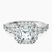 Pre-Designed Platinum Rachel Halo Side Stone Lab Diamond Ring