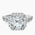 Pre-Designed Platinum Rachel Halo Side Stone Lab Diamond Ring