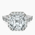 Pre-Designed 10kt White Gold Rachel Halo Side Stone Lab Diamond Ring