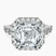 Pre-Designed Platinum Rachel Halo Side Stone Lab Diamond Ring