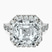 Pre-Designed Platinum Rachel Halo Side Stone Lab Diamond Ring
