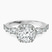 Pre-Designed Platinum Rachel Halo Side Stone Lab Diamond Ring