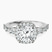 Pre-Designed 14kt White Gold Rachel Halo Side Stone Lab Diamond Ring