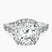 Pre-Designed 10kt White Gold Rachel Halo Side Stone Lab Diamond Ring