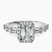 Pre-Designed Platinum Rachel Halo Side Stone Lab Diamond Ring