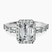 Pre-Designed 10kt White Gold Rachel Halo Side Stone Lab Diamond Ring