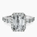 Pre-Designed 18kt White Gold Rachel Halo Side Stone Lab Diamond Ring