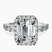 Pre-Designed 18kt White Gold Rachel Halo Side Stone Lab Diamond Ring