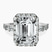 Pre-Designed 18kt White Gold Rachel Halo Side Stone Lab Diamond Ring