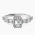 Pre-Designed 14kt White Gold Rachel Halo Side Stone Lab Diamond Ring