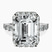 Pre-Designed Platinum Rachel Halo Side Stone Lab Diamond Ring