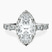 Pre-Designed 18kt White Gold Rachel Halo Side Stone Lab Diamond Ring