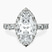 Pre-Designed 10kt White Gold Rachel Halo Side Stone Lab Diamond Ring