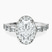 Pre-Designed Platinum Rachel Halo Side Stone Lab Diamond Ring