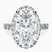 Pre-Designed Platinum Rachel Halo Side Stone Lab Diamond Ring