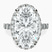 Pre-Designed Platinum Rachel Halo Side Stone Lab Diamond Ring