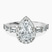 Pre-Designed Platinum Rachel Halo Side Stone Lab Diamond Ring