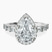 Rachel Halo Side Stone Lab Diamond Engagement Ring in 10kt White Gold