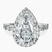 Pre-Designed Platinum Rachel Halo Side Stone Lab Diamond Ring