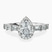 Pre-Designed Platinum Rachel Halo Side Stone Lab Diamond Ring