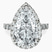 Pre-Designed Platinum Rachel Halo Side Stone Lab Diamond Ring