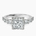 Pre-Designed 14kt White Gold Rachel Halo Side Stone Lab Diamond Ring