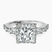 Rachel Halo Side Stone Lab Diamond Engagement Ring in 10kt White Gold